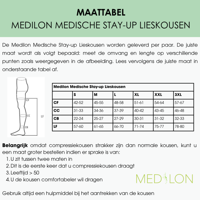 Medilon medische stay up lieskousen